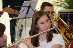 Das Jugendorchester des Musikvereins Lauffen zeigte beim Vorspiel ein beachtliches Können.  Foto: Fussnegger Foto: Schwarzwälder-Bote