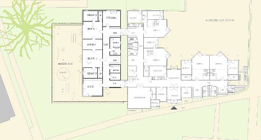 So sieht der Grundriss des Erweiterungsbaus des Katholischen Kindergartens aus. Foto: Planungsbüro Schmider Foto: Schwarzwälder-Bote