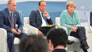 Merkel und Hollande treffen Putin