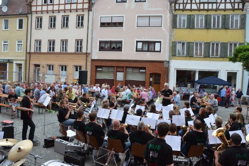 Der Musikverein Bochingen sorgt beim Serenadenkonzert für Hörgenuss. Foto: Wagner Foto: Schwarzwälder-Bote