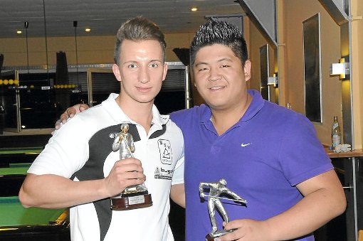 Der Sieger der Nagoldtal Open im vergangenen Jahr Dominic Jentsch (links) und der Zweitplazierte Mario He. Foto: Staud Foto: Schwarzwälder-Bote