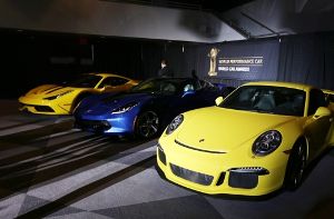Der schwäbische Autobauer Porsche ist auf der Auto Show in New York vertreten. Foto: dpa
