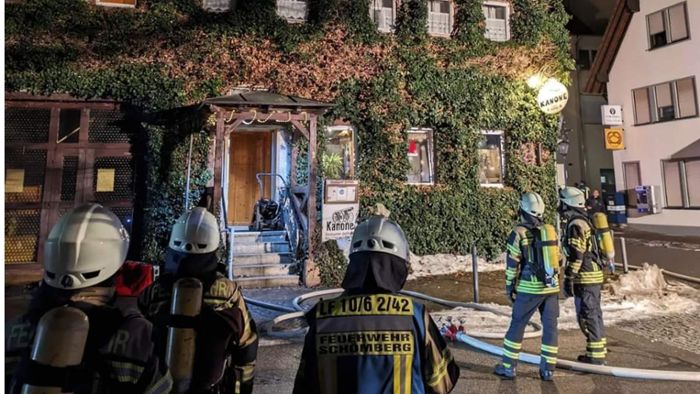 Feuer in Gaststätte Kanone - Menschen in Schömberg gerettet
