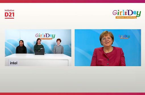 Online-Präsentation für Bundeskanzlerin Angela Merkel Screenshot: Hochschule