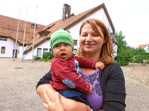 Lilia Schönberger und ihr Sohn David Foto: Romy Kühn Foto: Schwarzwälder-Bote