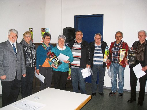 Treue Mitglieder werden bei der Hauptversammlung in Epfendorf geehrt. Foto: Verein Foto: Schwarzwälder-Bote