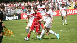 Die TSG Balingen durfte im Sommer im DFB-Pokal gegen den VfB Stuttgart spielen. Foto: Kara