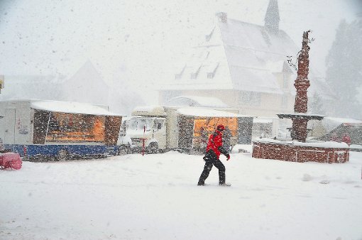 Der Winter hat am Freitag Freudenstadt lahmgelegt. Die Räumdienste waren ohne Chance. Foto: Schwark