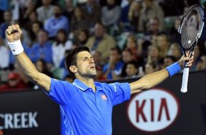 Becker-Schützling Novak Djokovic ist nach seinem Sieg gegen Stanislas Wawrinka ins Finale der Australian Open eingezogen. Foto: dpa