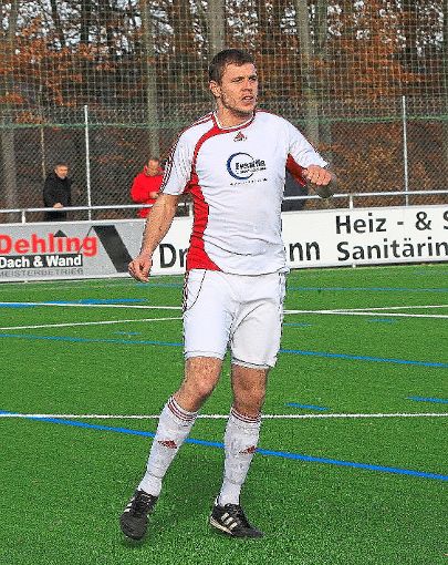 Phil Hafemann erzielte das 1:1 für den FC Unterjettingen in Hildrizhausen. Foto: Kraushaar Foto: Schwarzwälder-Bote