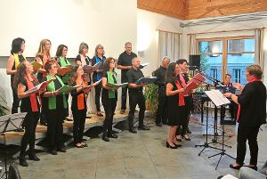 Der Chor In-Joy bei seinem Auftritt im Gemeindehaus in Obertal.  Foto: Braun Foto: Schwarzwälder-Bote