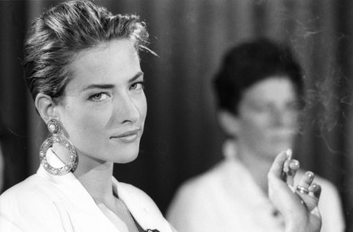 Sie gehörte zu den gefragtesten Super-Models der 80er und 90er Jahre: Tatjana Patitz. Hier zu sehen 1990 in einer NDR-Talkshow. Foto: imago images / teutopress/teutopress GmbH