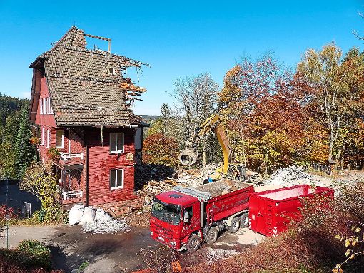 Bald ist von der ehemaligen Villa Hauser am Hotel Teuchelwald nichts mehr übrig.   Foto: Breitenreuter