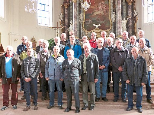 Die diesjährige Wallfahrt der ehemaligen Seelsorgeeinheit Neuhausen/Obereschach führte die Männer auch in die Wallfahrtskirche St. Landelin in Ettenheimmünster.   Foto: Weiß Foto: Schwarzwälder-Bote