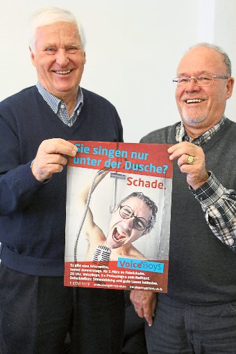 Karl-Heinz Kreyer (links) und Karl-Heinz Laukart wollen Männer zwischen 18 und 50 Jahren mit einem Projektchor für den Chorgesang gewinnen.  Foto: Heinig Foto: Schwarzwälder-Bote