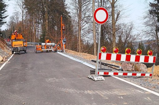 Die Bauarbeiten an der Landesstraße 338 zwischen Unterreichenbach und Grunbach laufen derzeit auf Hochtouren. Foto: Krokauer