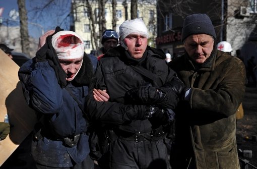 In Kiew eskaliert die Gewalt. Viele Menschen werden verletzt, es gibt auch Tote. Foto: dpa