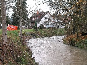 Schlichem in Böhringen (sie kommt von Rotenzimmern) und Hochwasserschutz: Hier gibt es immer etwas zu tun. Foto: Pfannes Foto: Schwarzwälder-Bote