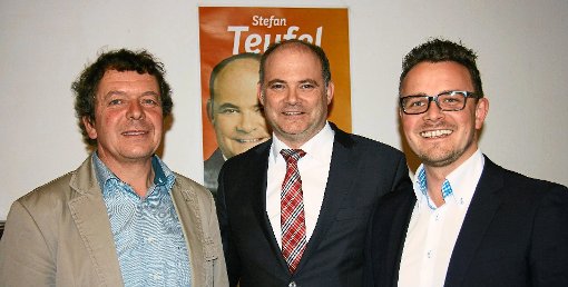 Johannes Sauter, hier mit Stefan Teufel und Bürgermeister Peter Boch (von links), steht weiterhin an der Spitze des Ortsverbands der CDU. Foto: Schwarzwälder-Bote