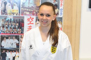 Bei der Karate-DM in Coburg beendete Katja Schweier ihren ersten Start in der Leistungsklasse mit Platz 5. Foto: Schwark