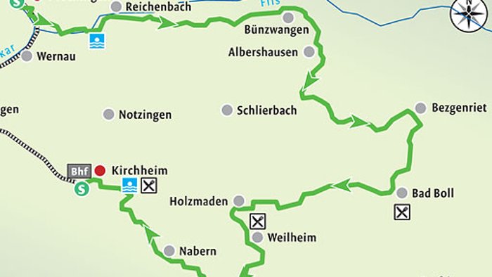 Radeln zwischen Neckar, Fils und Alb