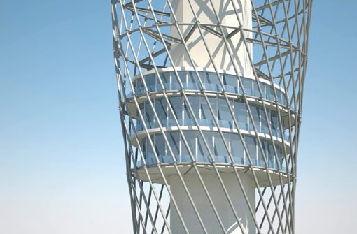 Die IHK Vollversammlung hat sich für den Turm von ThyssenKrupp Elevator in Rottweil ausgesprochen. Foto: Labor Weltenbau Architektur Stuttgart