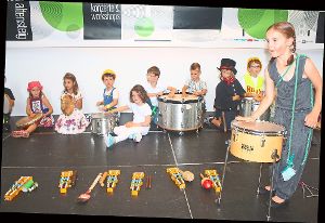 Die Kinder der Musikalischen Früherziehung zeigten ihrem Publikum, was sie gelernt haben. Foto: Köncke Foto: Schwarzwälder-Bote