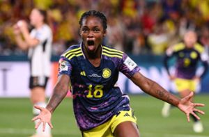 Linda Caicedo erzielte das 1:0 für Kolumbien. Foto: AFP/FRANCK FIFE