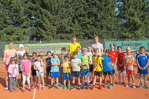 Die Teilnehmer des Kinderferienprogramms beim Tennisverein Tuningen hatten viel Spaß. Foto: Bieberstein Foto: Schwarzwälder-Bote