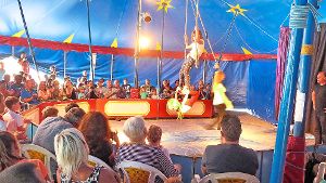 Kunststücke am Trapez: Die Teilnehmer der Zirkuswoche im Sommerferienprogramm haben viel gelernt. Foto: Glanzmann Foto: Schwarzwälder-Bote