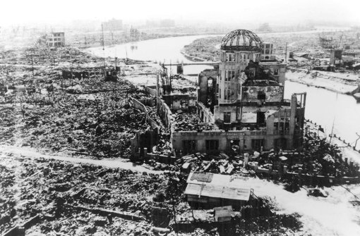 Die Zerstörung ist total: Hiroshima nach dem Atombombenabwurf Foto:  