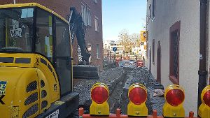 Der Durchgang vom Nägelesgraben über die Rathausgasse in die Stadt ist gesperrt.  Foto: Otto