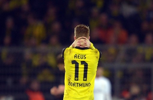 Die zwei Tore von Marco Reus haben nicht gereicht: Nach dem 2:0-Sieg gegen Real Madrid ist Borussia Dortmund ausgeschieden. Das Hinspiel hatten die Borussen 0:3 verloren. Foto: dpa