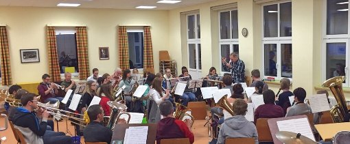Der Musikverein Harmonie Sulzbach unter der Leitung von Musikdirektor Thomas Michelfeit bereitet sich intensiv auf das Konzert vor.  Foto: King Foto: Schwarzwälder-Bote