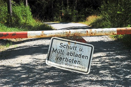 Alles dicht: Geschlossen bleiben bis auf weiteres die Erddeponien Lerchenbühl  (Bild) und Bogen bei Täbingen. Foto: Hertle