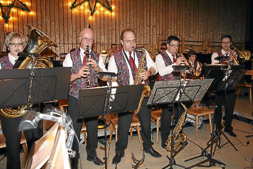 Die Riedöschinger Musiker haben sich in zahlreichen Proben auf das Weihnachtskonzert vorbereitet.                        Foto: Hauptvogel Foto: Schwarzwälder-Bote