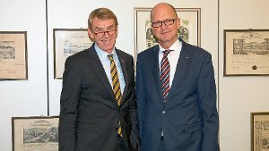 Präsident Harald Herrmann und Hauptgeschäftsführer   Joachim Eisert.  Foto: Bouß Foto: Schwarzwälder-Bote