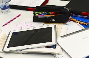 An 40 beruflichen Schulen im Land werden im Unterricht nun Tablets verwendet. Foto: dpa