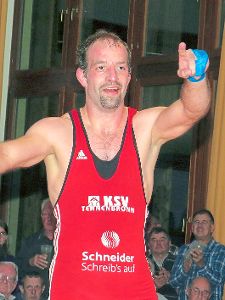 Im letzten Kampf für den KSV Tennenbronn vor den eigenen Fans trat Alexander Fichter als Sieger ab. Foto: Moosmann Foto: Schwarzwälder-Bote