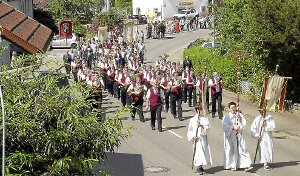 Die Prozession in Roßwangen Archivfoto: Hahn Foto: Schwarzwälder-Bote