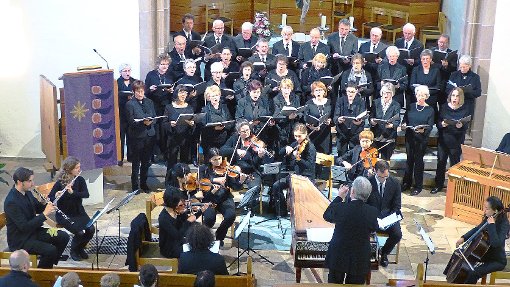 Gesamtchor und Ensemble begeistern in Dornhan mit der Aufführung von Telemanns Lukaspassion.  Foto: Vollmer Foto: Schwarzwälder-Bote