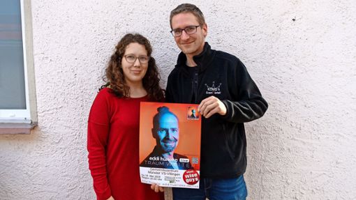 Jennifer und Stefan König organisieren das Konzert von Eddie Hüneke mit einem Team von zehn Helfern in Eigenregie. Foto: Cornelius Rück