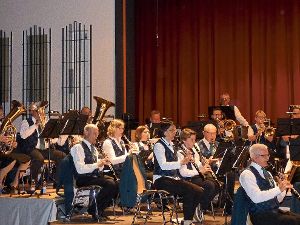 Die Stadtkapelle Nagold brachte beim Konzert in der Stadthalle viele Musikrichtungen zu Gehör. Foto: Trommer Foto: Schwarzwälder-Bote