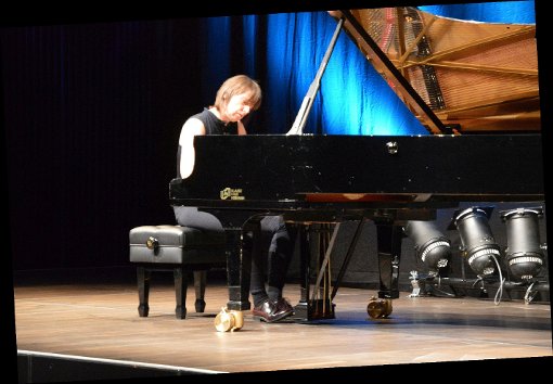 Die Jazzpianistin Maria Baptist hinterlässt bei der Hör-Baar im Strawinsky-Saal einen ganz starken Eindruck.  Foto: Faigle Foto: Schwarzwälder-Bote