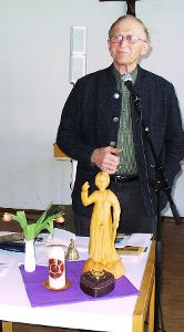 Josef Kugler sprach   über den Schweizer Heiligen Niklaus von Flüe. Foto: Bantle Foto: Schwarzwälder-Bote