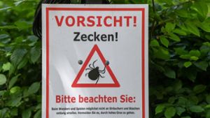 Warnschild im Biosphärenreservat Schorfheide-Chorin. Foto: Jens Kalaene/dpa-Zentralbild/dpa