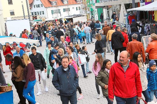 Die Menschen kamen aus der ganzen Region zum verkaufsoffenen Sonntag  nach Schwenningen. Während sich die Kinder über das Kasperletheater freuten, ließen sich die Erwachsenen auf dem Jahrmarkt die Vorteile eines Turbo-Schälers demonstrieren.  Foto: Heinig