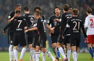 Der FC Bayern ist durch das 3:1 in Hamburg souverän ins Achtelfinale des DFB-Pokals eingezogen. Foto: dpa