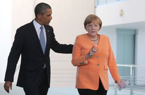 US-Präsident Barack Obama will durch die Geheimdienstaffäre sein freundschaftliches Verhältnis zu Bundeskanzlerin Merkel nicht gefährden. Foto: dpa