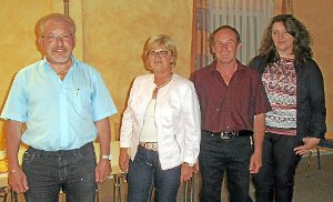 Langjährige Mitglieder wurden aus dem Böhringer Ortschaftsrat verabschiedet (von links): Achim Belser, Ilona Fischinger, Gerhard Held und Tanja Hack-Digiser.  Foto: psw Foto: Schwarzwälder-Bote